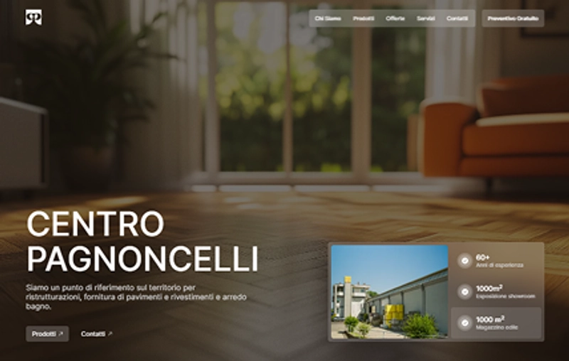 Sito sviluppato per Centro Pagnoncelli, versione desktop