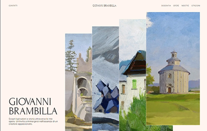 Sito sviluppato per Giovanni Brambilla, versione desktop