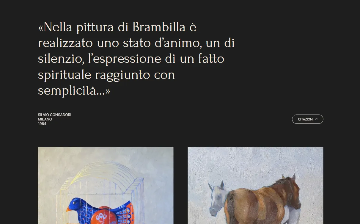 Sito sviluppato per Giovanni Brambilla