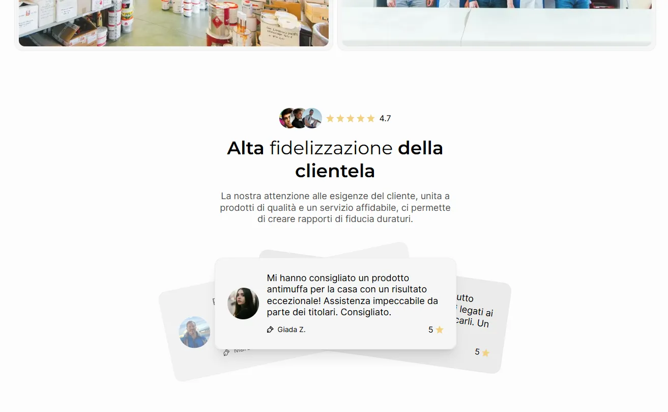 Sito sviluppato per Centro Del Colore
